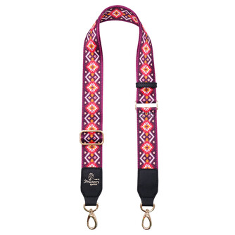 ADJUSTABLE STYLISH MOTIF BAG STRAP - F, MAROON